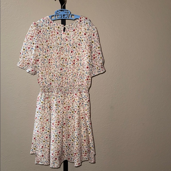 Hayden Girls Multicolor Floral Casual Short Sleeve Tiered Dress Girls Size M - Picture 4 of 6